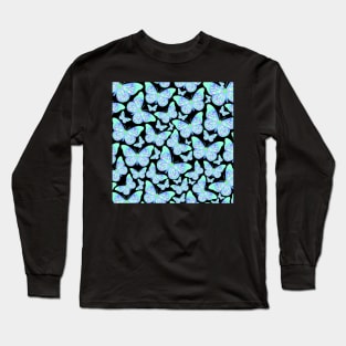 Blue Butterflies Long Sleeve T-Shirt